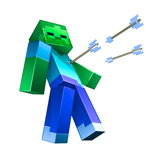 Зомби из Minecraft — маскот MCTOP.GG
